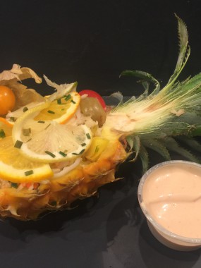 Demi Ananas Victoria, crabe, crevettes