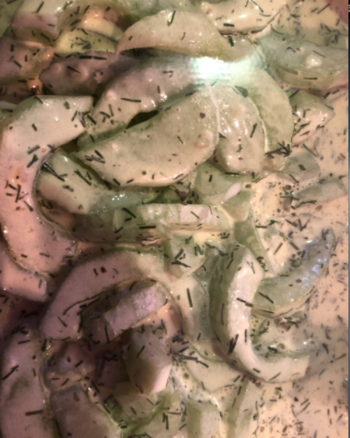 Salade de concombres au yaourt
