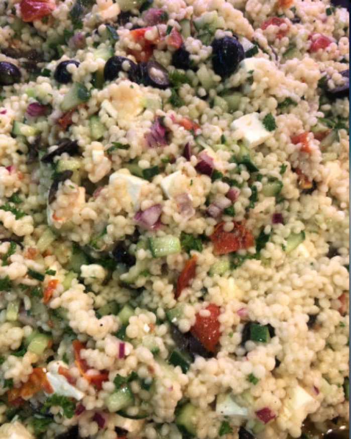 Salade de perles de couscous et Feta