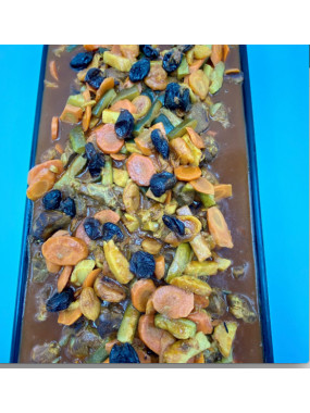 Tajine d'agneau aux pruneaux et abricots 